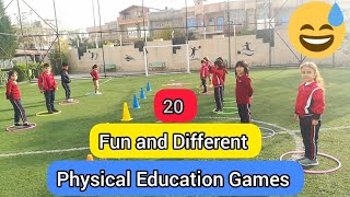 20 Fun physical education games  PE GAMES  physed games [upl. by Terrie809]