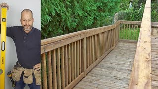 DIY DECK Part 6  Building Deck Railings [upl. by Brandea]