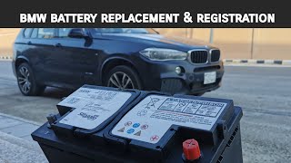 BMW Battery Replacement amp Registration  X5 xDrive35i F15 [upl. by Ttebroc509]