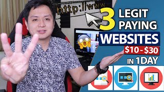 TOP 3 Legit Paying Websites and Online Jobs at Home  Pwede ka kumita ng 1030Day EASY GUIDE [upl. by Tremayne354]