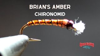 FLY TYING BRIANS AMBER CHIRONOMID [upl. by Eilyab]