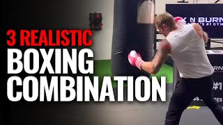 3 Realistic Boxing Combinations you Should Practice [upl. by Kimmi971]