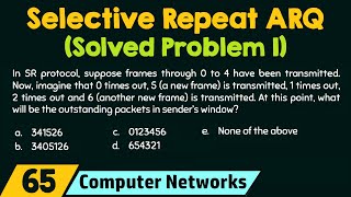 Selective Repeat ARQ Solved Problem 1 [upl. by Teerpnam]