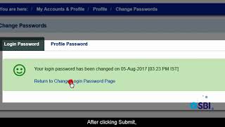 SBI RINB – How to Change Login or Profile Password on Online SBI [upl. by Iznyl]