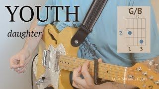 How To Play quotYouthquot  Daughter  Easy Guitar Lesson  Fingerstyle Guitar Tutorial [upl. by Ecirtaeb]