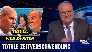 Das Triell Zickenkrieg zwischen Laschet und Scholz  heuteshow vom 17092021 [upl. by Oirevlis]