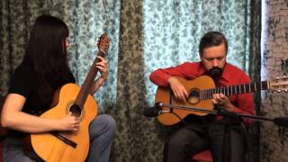 Ievan Polkka traditional finnish tune guitar duo [upl. by Ellerahs]