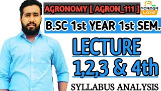 BSc Agriculture 1st year Agronomy class  AGRON111  BSC AGRICULTURE 1st year Syllabus [upl. by Mitran]