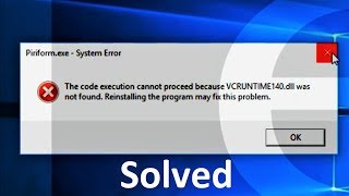 How to Fix VCRUNTIME140dll Missing System Error on Windows Complete Tutorial [upl. by Tertius]