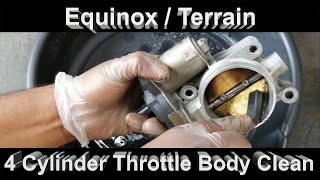 Equinox  Terrain 4 cylinder Throttle Body Cleaning [upl. by Llebanna]