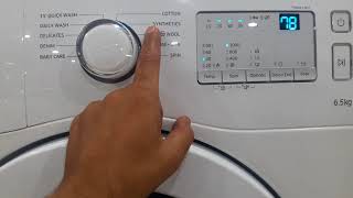 how to use samsung 65kg fully automatic front load washing machine full demo model WW65M206LMA [upl. by Asirac]