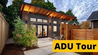 Granny Flat Home Tour  490 square foot ADU  Tiny Home Tour w Maxable [upl. by Argela]