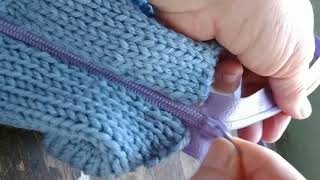 Installing Zippers in Knitted Garments [upl. by Ynnek]