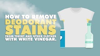 How to remove deodorant stains from tshirts and other clothes with white vinegar [upl. by Dermot369]