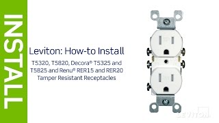 How to Install a Tamper Resistant Outlet  Leviton [upl. by Urba]