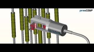 How to repair rebar with reinforcement coupler  Prescoup ® [upl. by Spence]