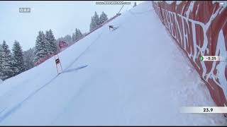 Marco Odermatt almost Crash Kitzbühel 2023 ORF [upl. by Tierza]