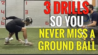 3 LACROSSE Drills So You NEVER Miss a GROUND BALL [upl. by Elamor579]