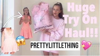 HUGE PRETTY LITTLE THING HAUL  AUTUMN WINTER TRY ON HAUL🎀💖 [upl. by Shedd]