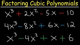 Factoring Cubic Polynomials Algebra 2 amp Precalculus [upl. by Adniralc]