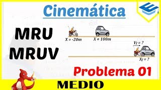 Cinemática  Ej1 MRU y MRUV  Nivel Universitario [upl. by Eilloh]