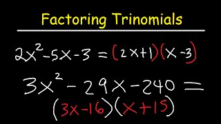 Factoring Trinomials ax2bxc By Grouping [upl. by Mya]