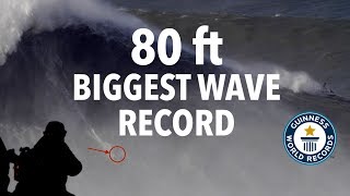 Guinness World Record Biggest Wave Ever Surfed 80 Feet Rodrigo Koxa  Nazaré Portugal [upl. by Atiuqcir]