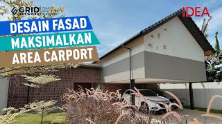 Desain Fasad Rumah Kontemporer Industrial Memaksimalkan Area Carport  IDEA RUMAH [upl. by Tivad]