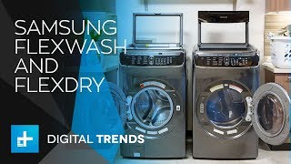 Samsung FlexWash and FlexDry Washer and Dryer  Hands On Review [upl. by Rusty364]