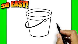 How to draw a bucket easy  Simple Drawing [upl. by Burne42]