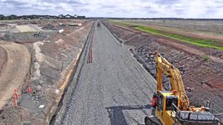 Regional Rail Link Laying track in Tarneit [upl. by Idner]