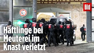 Gefängnismeuterei Polizei stürmt Knast in Thüringen  JVA Untermaßfeld [upl. by Mossman196]