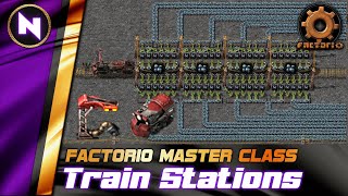 Efficient LOADINGUNLOADING Train Station designs  Factorio TutorialGuideHowto [upl. by Ettevroc]