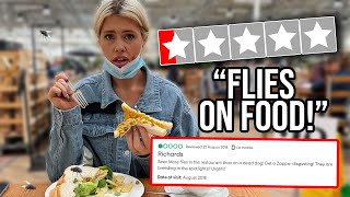 EATING at the WORST REVIEWED RESTAURANT in our CITY [upl. by Ieluuk]